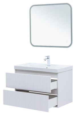 Тумба под раковину Logan Reef 80 342224 подвесная цвет Белый матовый
