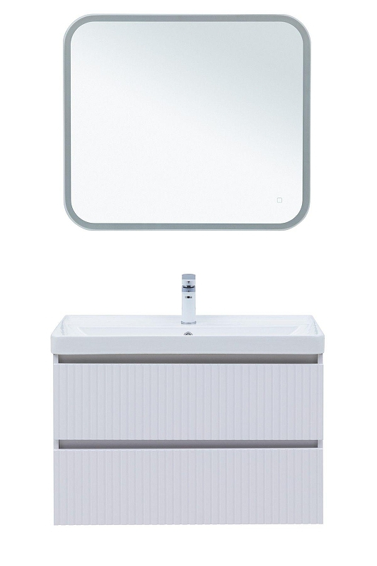 Тумба под раковину Logan Reef 80 342224 подвесная цвет Белый матовый, купить, цена, заказать, магазин, доставка, скидка, промокод, купить, цена, заказать, магазин, доставка, скидка, промокод