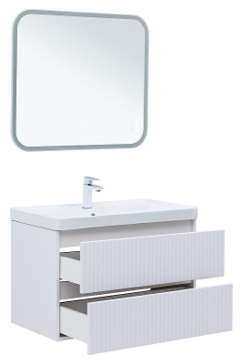 Тумба под раковину Logan Reef 80 342224 подвесная цвет Белый матовый