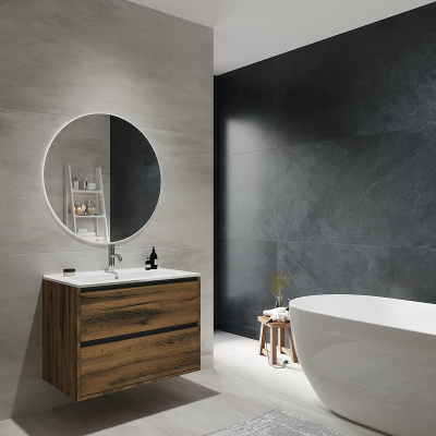 Тумба под раковину ЗОВ Парма 70 P70AT подвесная цвет Древесина Аттик