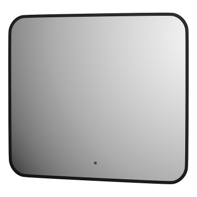 Зеркало Defesto Aura 70х60 DF 2966RH с подсветкой 23W-4500K/ИК - выключатель/Нейтральный белый свет/Черная рама
