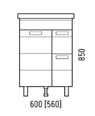 Тумба под раковину Corozo Денвер 60 Z2 SD-00000530 Белая