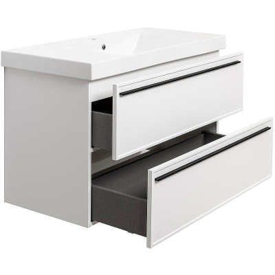 Тумба под раковину La Fenice Elba 100 FNC-01-ELB-B-100-2 подвесная Белая матовая