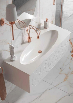 Тумба под раковину Clarberg Elegance 120 EL0112 подвесная Белая