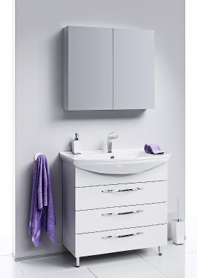 Тумба под раковину Aqwella Аллегро 105 Agr.01.10/3 Белая