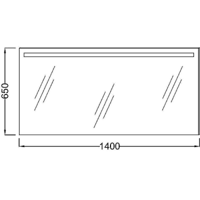 Зеркало Jacob Delafon 140 EB1420-NF с подсветкой и подогревом с сенсорным выключателем