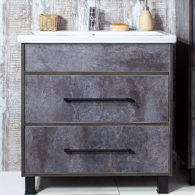 Тумба под раковину Бриклаер Чили 70 4627125415227 Цемент, купить, цена, заказать, магазин, доставка, скидка, промокод, купить, цена, заказать, магазин, доставка, скидка, промокод