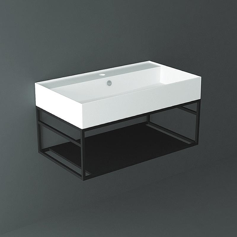 Консоль под раковину Simas Agile 80 AGSS81 Черная матовая, купить, цена, заказать, магазин, доставка, скидка, промокод, купить, цена, заказать, магазин, доставка, скидка, промокод