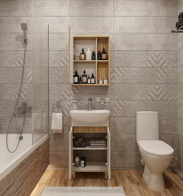 Зеркальный шкаф DIWO Углич 50 UGL.Z.50/P/M Светлое дерево