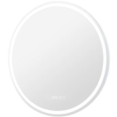 Зеркало Aquanet Оптима 70 304175 с подсветкой с сенсорным выключателем, часами и подогревом