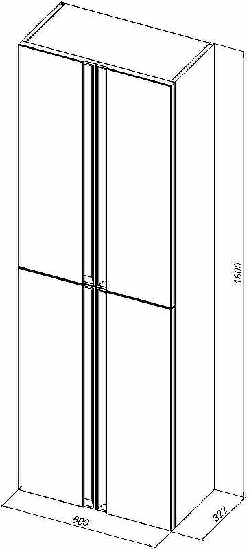 Шкаф пенал Allen Brau Eclipse 60 1.E1006.PWM подвесной Папирус матовый, купить, цена, заказать, магазин, доставка, скидка, промокод, купить, цена, заказать, магазин, доставка, скидка, промокод