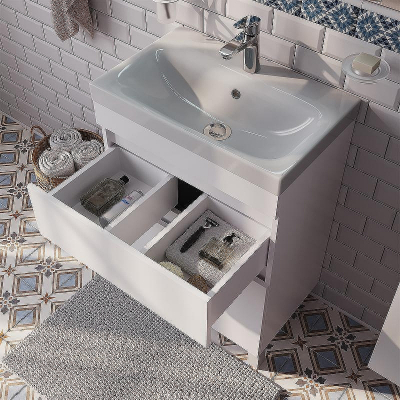 Тумба с раковиной Iddis Zodiac 60 ZOD6CBFi95K Белая