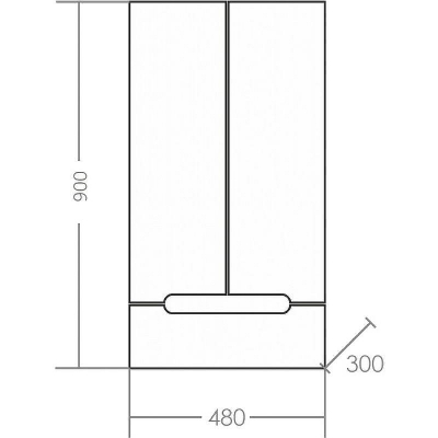 Подвесной шкаф СанТа Лондон 48 1 ящик Белый