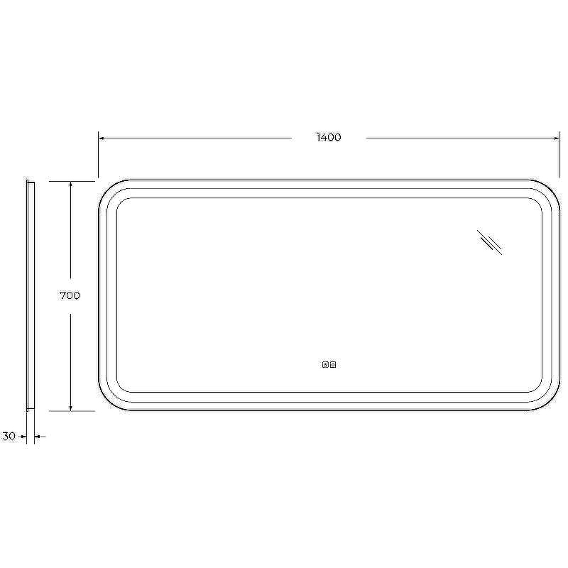 Зеркало Cezares Stylus 140 CZR-SPC-STYLUS-1400-700-TCH-WARM с подсветкой с сенсорным выключателем и подогревом, купить, цена, заказать, магазин, доставка, скидка, промокод, купить, цена, заказать, магазин, доставка, скидка, промокод