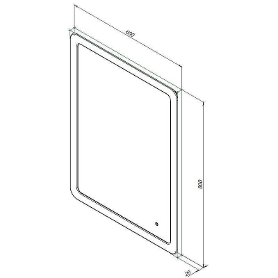 Зеркало Aquanet Ирис 60 316650 с подсветкой с сенсорным выключателем и подогревом