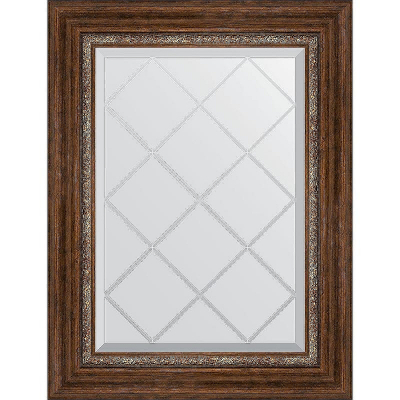 Зеркало Evoform Exclusive-G 74х56 BY 4019 с гравировкой в багетной раме - Римская бронза 88