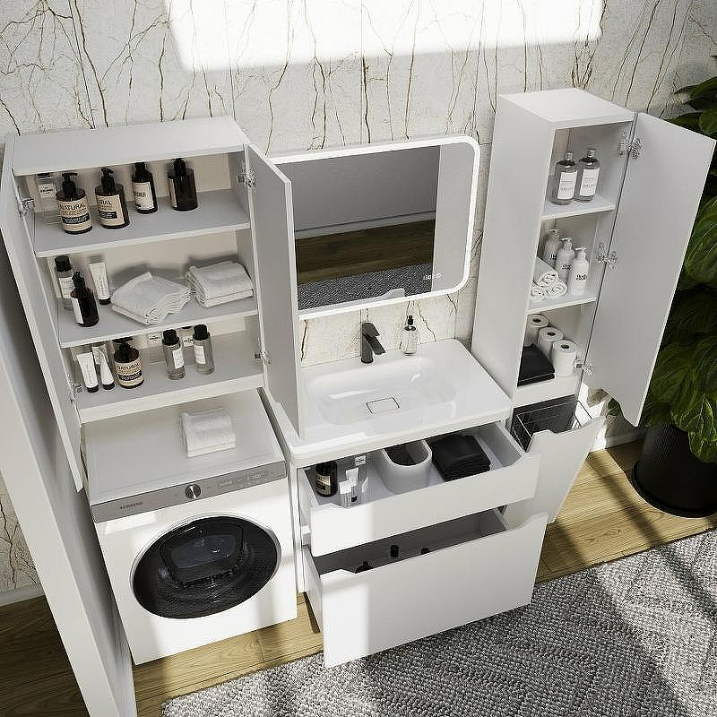 Тумба под раковину Style Line Марелла 80 Люкс Plus СС-00002401 Белый матовый антискрейтч, купить, цена, заказать, магазин, доставка, скидка, промокод, купить, цена, заказать, магазин, доставка, скидка, промокод