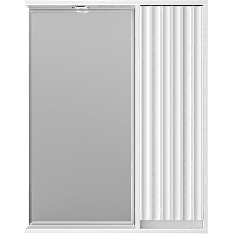 Зеркало со шкафом Brevita Balaton 65 R BAL-04065-01-П с подсветкой Белое матовое, купить, цена, заказать, магазин, доставка, скидка, промокод, купить, цена, заказать, магазин, доставка, скидка, промокод