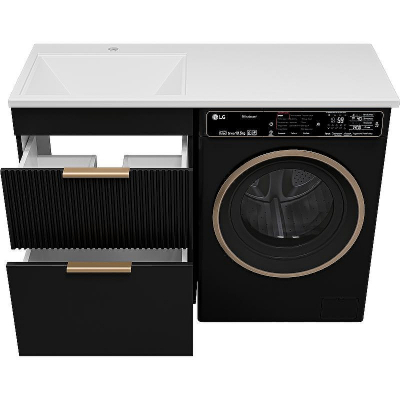 Тумба с раковиной Brevita Enfida 120 L УТ000016087 Черная матовая