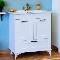 Тумба под раковину Sanflor Ванесса 75/2 С000005882 Белая матовая, купить, цена, заказать, магазин, доставка, скидка, промокод, купить, цена, заказать, магазин, доставка, скидка, промокод