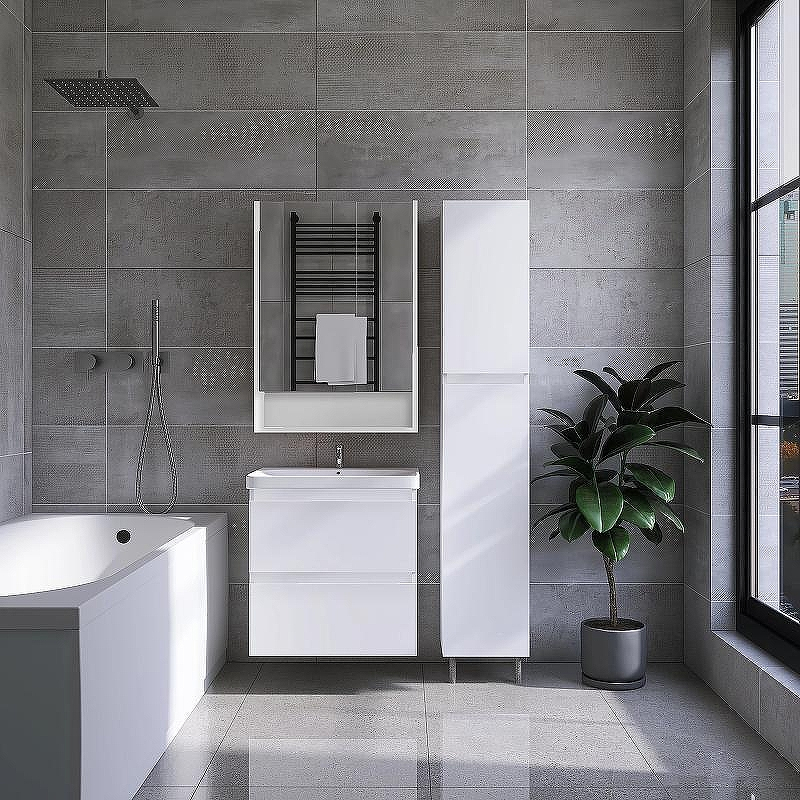 Зеркальный шкаф VIANT Мальта 80 VMAL80BEL-ZSH Белый шелк, купить, цена, заказать, магазин, доставка, скидка, промокод, купить, цена, заказать, магазин, доставка, скидка, промокод