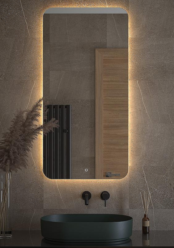 Зеркало Defesto Opti 60x120 DF 2818S с подсветкой 34W-3000К/Сенсорный выключатель/Теплый белый свет, купить, цена, заказать, магазин, доставка, скидка, промокод, купить, цена, заказать, магазин, доставка, скидка, промокод