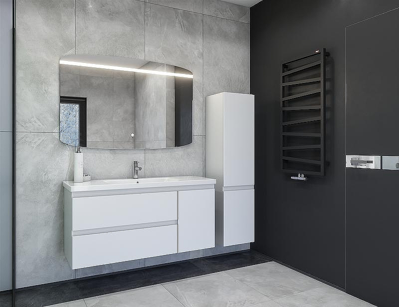 Тумба под раковину Caprigo Forte 120 36117R-SF027 подвесная Белая матовая, купить, цена, заказать, магазин, доставка, скидка, промокод, купить, цена, заказать, магазин, доставка, скидка, промокод