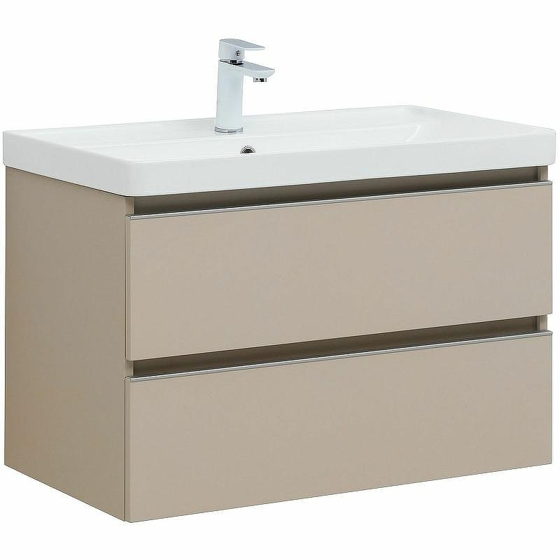 Тумба под раковину Aquanet Вега 80 329585 подвесная Бежевая, купить, цена, заказать, магазин, доставка, скидка, промокод, купить, цена, заказать, магазин, доставка, скидка, промокод