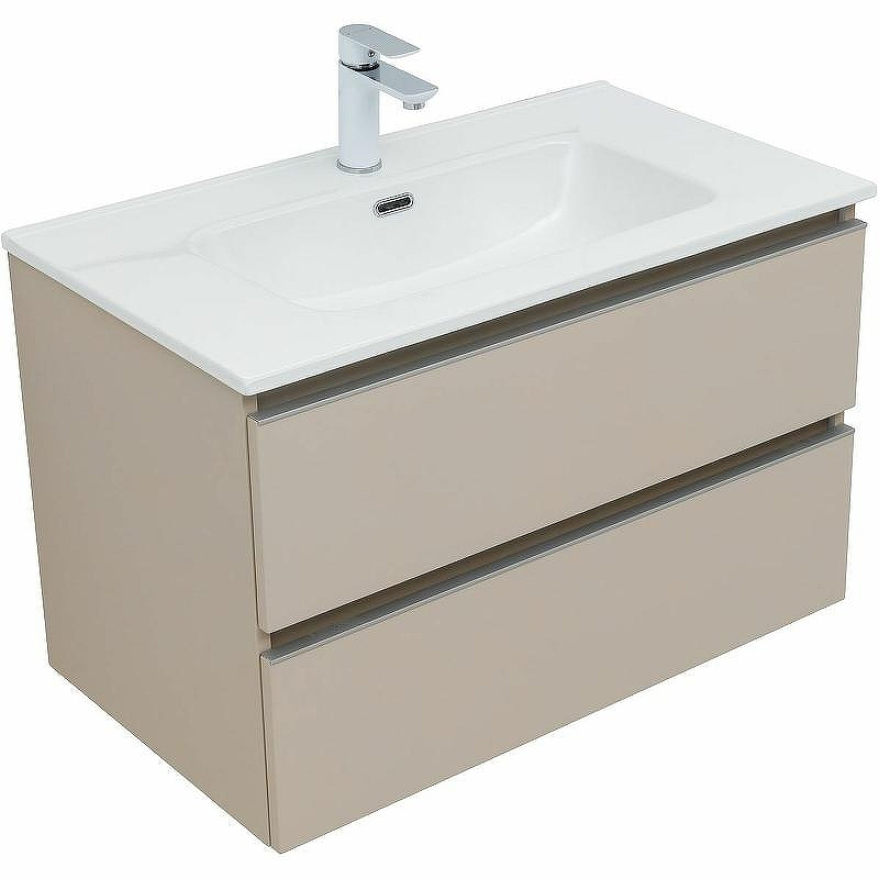 Тумба под раковину Aquanet Вега 80 329585 подвесная Бежевая, купить, цена, заказать, магазин, доставка, скидка, промокод, купить, цена, заказать, магазин, доставка, скидка, промокод