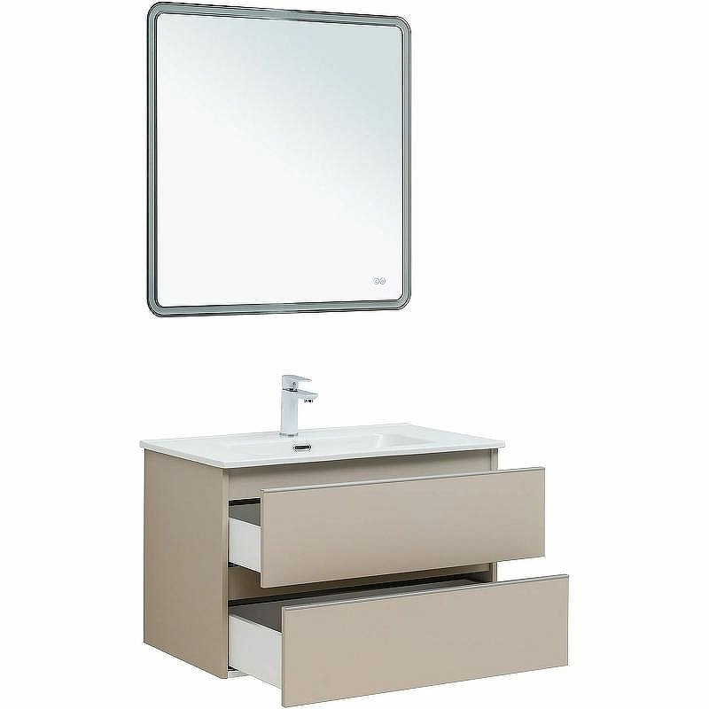 Тумба под раковину Aquanet Вега 80 329585 подвесная Бежевая, купить, цена, заказать, магазин, доставка, скидка, промокод, купить, цена, заказать, магазин, доставка, скидка, промокод