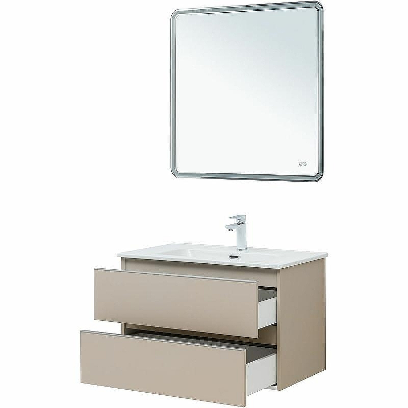 Тумба под раковину Aquanet Вега 80 329585 подвесная Бежевая, купить, цена, заказать, магазин, доставка, скидка, промокод, купить, цена, заказать, магазин, доставка, скидка, промокод