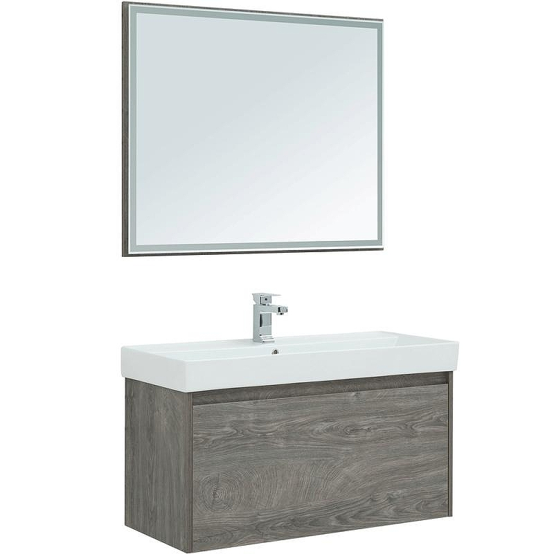 Зеркало Aquanet Nova Lite 100 242623 с подсветкой Дуб рошелье, купить, цена, заказать, магазин, доставка, скидка, промокод, купить, цена, заказать, магазин, доставка, скидка, промокод