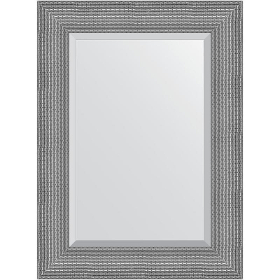 Зеркало Evoform Exclusive 77х57 BY 3934 с фацетом в багетной раме - Серебряная кольчуга 88