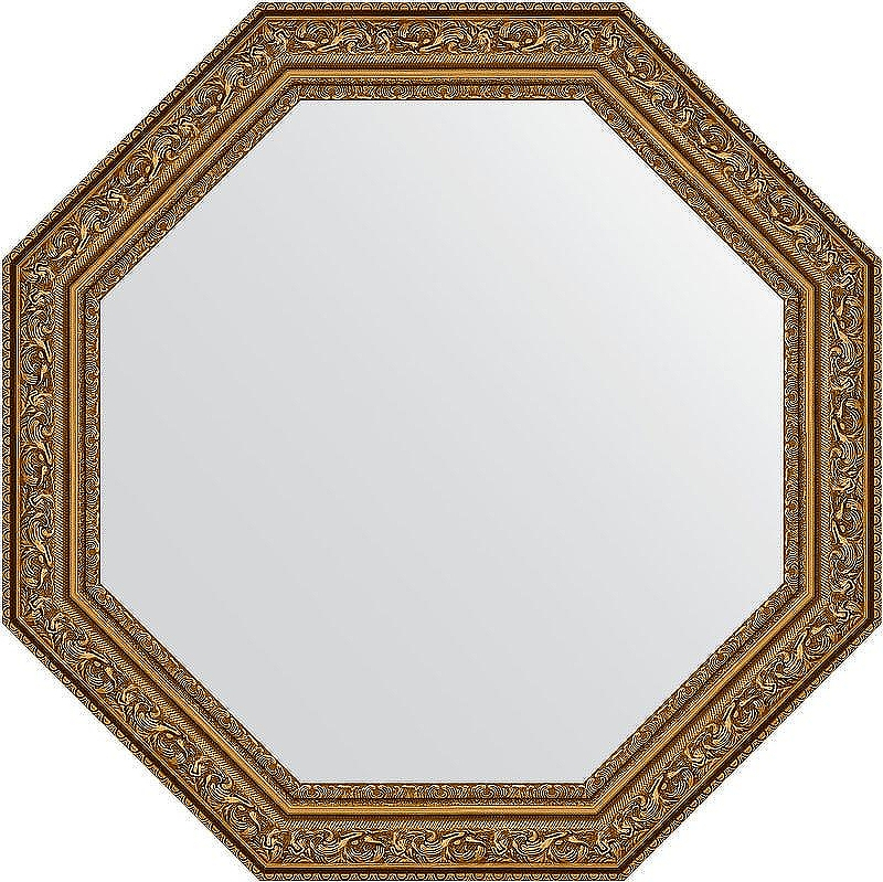 Зеркало Evoform Octagon 50х50 BY 3688 в багетной раме - Виньетка состаренное золото 56, купить, цена, заказать, магазин, доставка, скидка, промокод, купить, цена, заказать, магазин, доставка, скидка, промокод