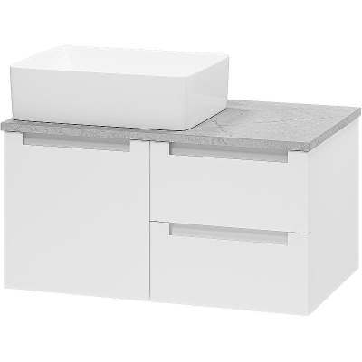 Тумба с раковиной Brevita Cargo 80 УТ000024159 подвесная Белая матовая