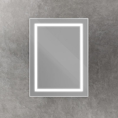 Зеркало BelBagno Kraft 60 SPC-KRAFT-600-800-SENS-AL с подсветкой Сатин с сенсорным выключателем