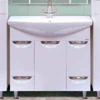 Тумба с раковиной Misty Орхидея 85 СО000006652 Белая, купить, цена, заказать, магазин, доставка, скидка, промокод, купить, цена, заказать, магазин, доставка, скидка, промокод