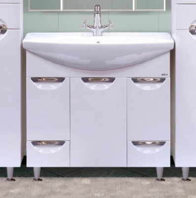 Тумба с раковиной Misty Орхидея 85 СО000006652 Белая