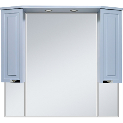 Зеркало со шкафом Misty Терра 110 П-Тер02110-0501 с подсветкой Серое матовое