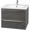 Тумба под раковину Bellezza Луиджи 60 4639209000427 2 ящика подвесная Серая, купить, цена, заказать, магазин, доставка, скидка, промокод, купить, цена, заказать, магазин, доставка, скидка, промокод