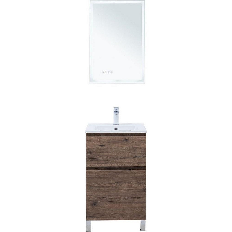 Тумба под раковину Aquanet Алвита New 50 344126 Дуб веллингтон табак, купить, цена, заказать, магазин, доставка, скидка, промокод, купить, цена, заказать, магазин, доставка, скидка, промокод