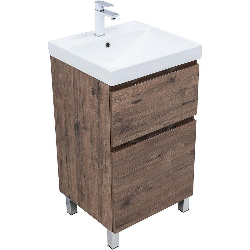 Тумба под раковину Aquanet Алвита New 50 344126 Дуб веллингтон табак, купить, цена, заказать, магазин, доставка, скидка, промокод, купить, цена, заказать, магазин, доставка, скидка, промокод