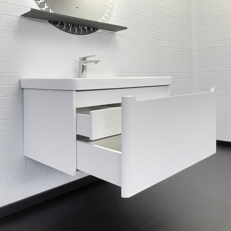 Тумба с раковиной Comforty Арзамас 80 00-00017884 подвесная Белая матовая, купить, цена, заказать, магазин, доставка, скидка, промокод, купить, цена, заказать, магазин, доставка, скидка, промокод