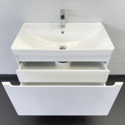 Тумба с раковиной Comforty Арзамас 80 00-00017884 подвесная Белая матовая