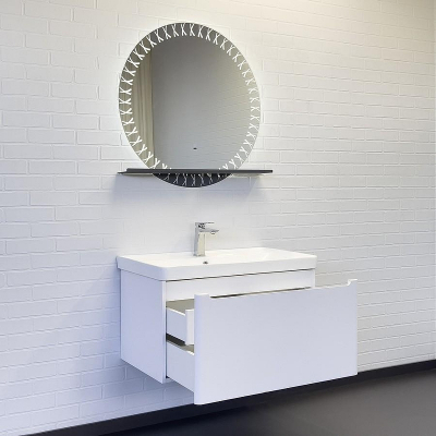 Тумба с раковиной Comforty Арзамас 80 00-00017884 подвесная Белая матовая