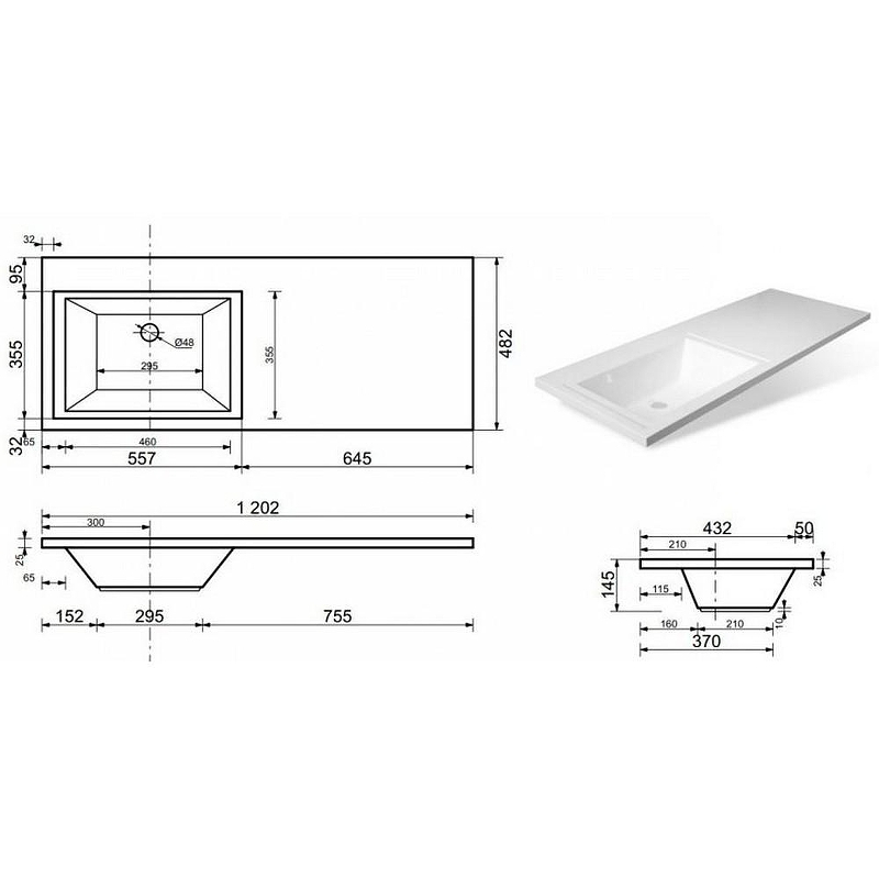 Тумба с раковиной Brevita Enfida 120 L УТ000024652 с бельевой корзиной Белая матовая, купить, цена, заказать, магазин, доставка, скидка, промокод, купить, цена, заказать, магазин, доставка, скидка, промокод