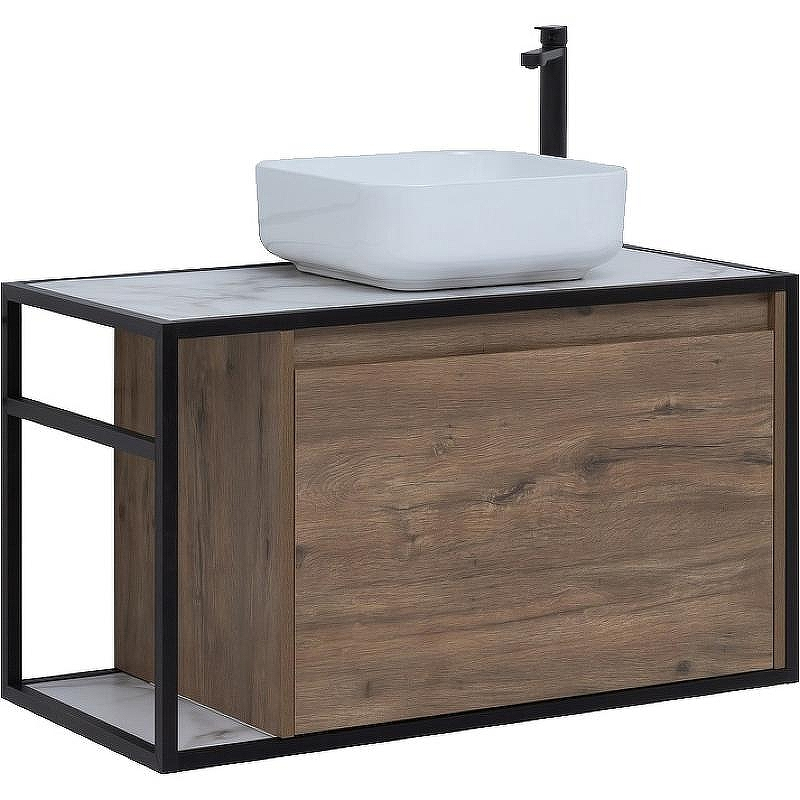 Тумба под раковину Aquanet Nova Lite Loft 90R 261659 подвесная Дуб рустикальный, купить, цена, заказать, магазин, доставка, скидка, промокод, купить, цена, заказать, магазин, доставка, скидка, промокод