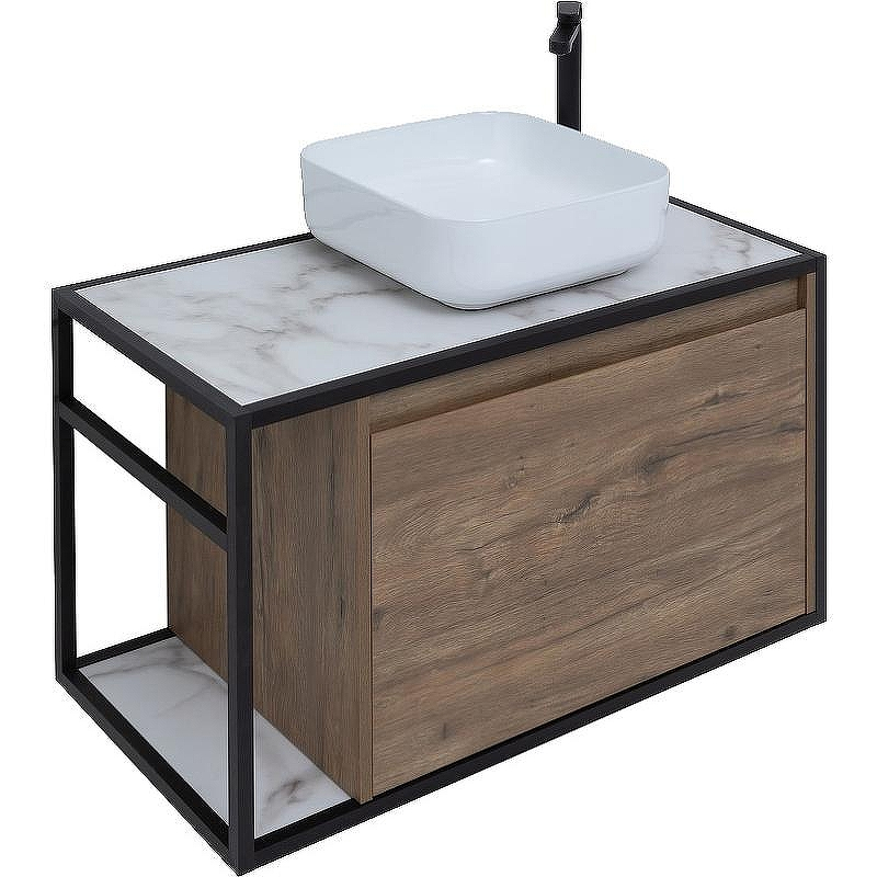 Тумба под раковину Aquanet Nova Lite Loft 90R 261659 подвесная Дуб рустикальный, купить, цена, заказать, магазин, доставка, скидка, промокод, купить, цена, заказать, магазин, доставка, скидка, промокод