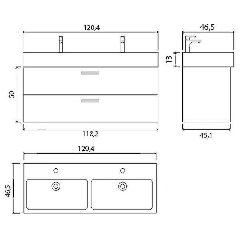 Тумба под раковину Creto Tivoli 120 Due 8-1393S подвесная Soft, купить, цена, заказать, магазин, доставка, скидка, промокод, купить, цена, заказать, магазин, доставка, скидка, промокод