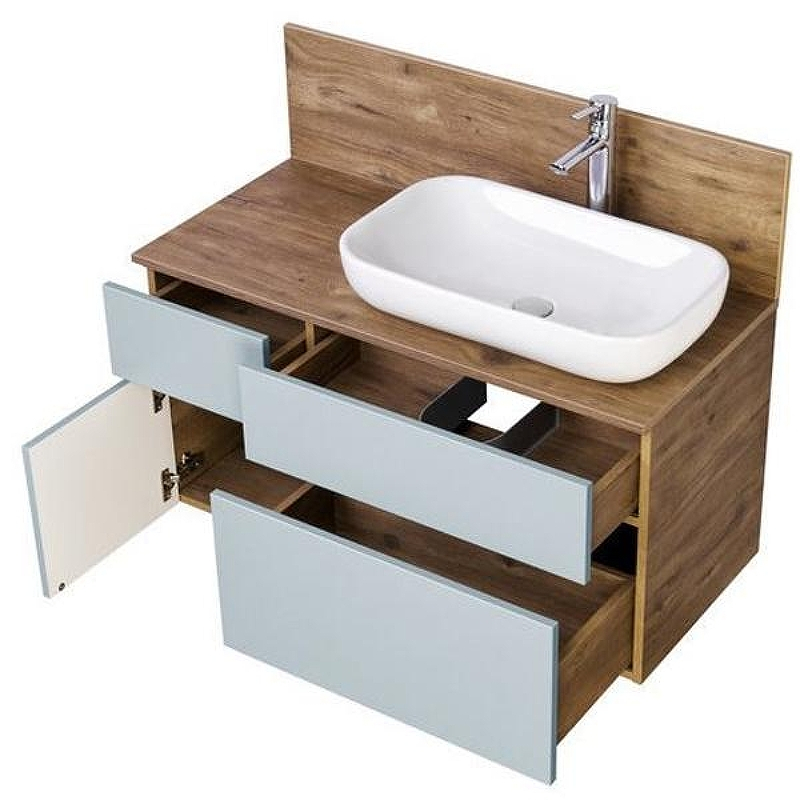 Тумба под раковину Aquaton Мишель 100 1A256901MIX30 подвесная Дуб рустикальный Фьорд, купить, цена, заказать, магазин, доставка, скидка, промокод, купить, цена, заказать, магазин, доставка, скидка, промокод